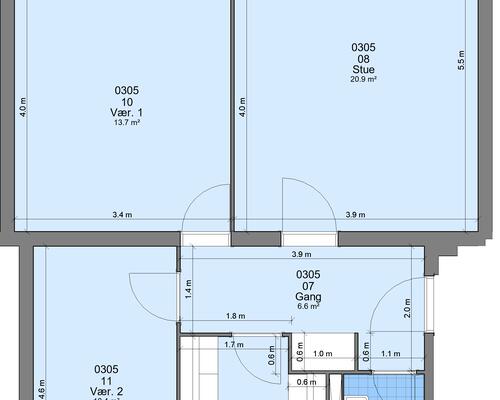 3 værelses lejlighed i Randers SV