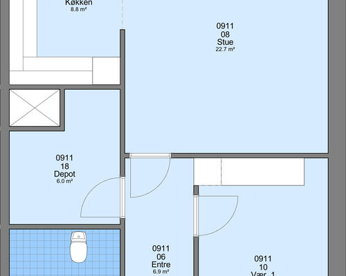 2 værelses lejlighed i Ølgod