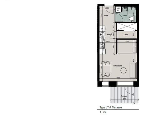 1 værelses lejlighed i Vejle