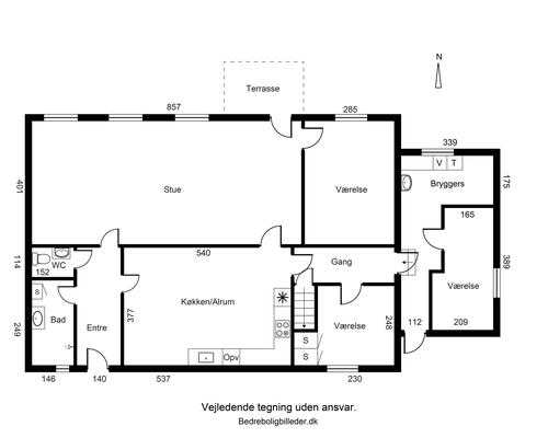 3 værelses lejlighed i Sønder Omme