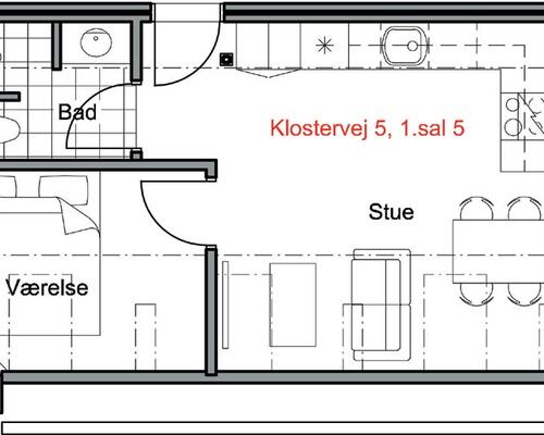 2 værelses lejlighed i Odense C