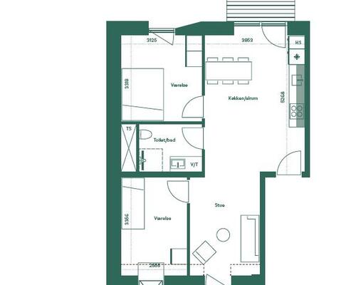 Eksklusiv 4. sals lejlighed med altan