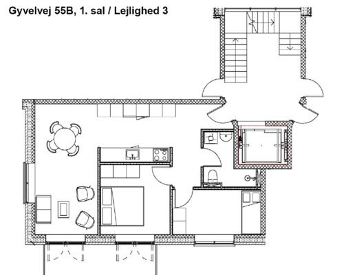 3 værelses lejlighed i Roskilde