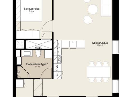 4 værelses lejlighed i Horsens