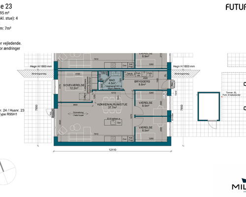 4 værelses hus i Ryslinge