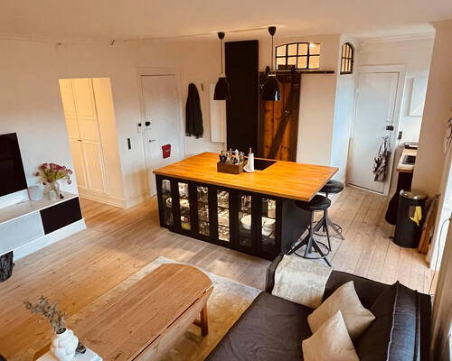 Moderne og hyggelig lejlighed med altan midt i Frederiksberg