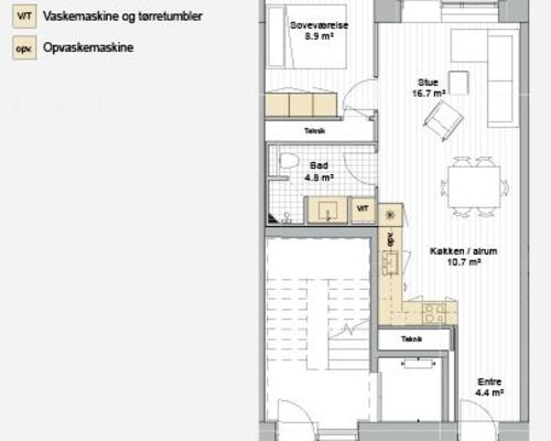 2 værelses lejlighed i Nørresundby