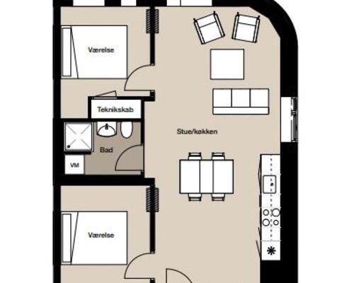 3 værelses lejlighed i Aalborg