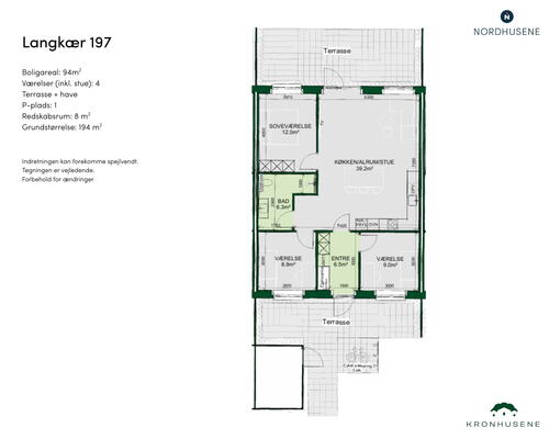 4 værelses lejlighed i Rønde