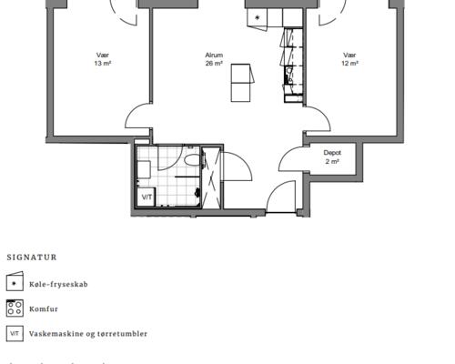 3 værelses lejlighed i Århus N