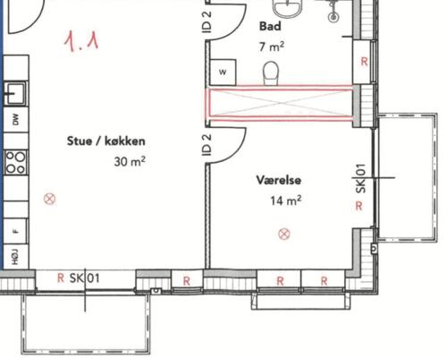 2 værelses lejlighed i Viborg