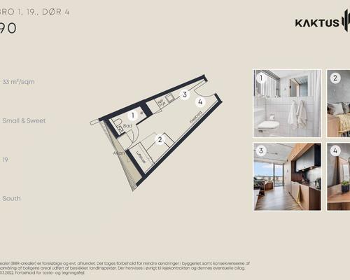 1 værelses lejlighed i København V