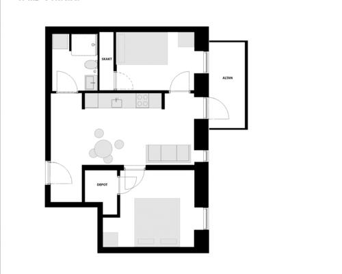 2 værelses lejlighed i Århus C