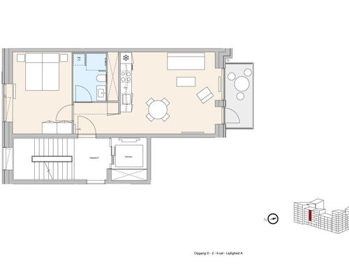 2 værelses lejlighed i København S