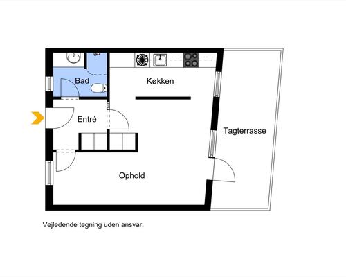 2 værelses lejlighed i Århus C