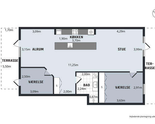 Dejlig 3-værelses lejlighed på Marshalls Alle