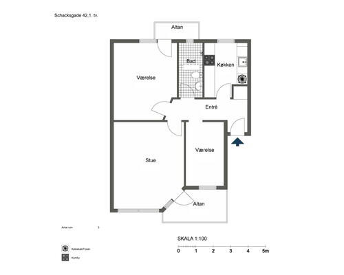 Delevenlig 3 værelses