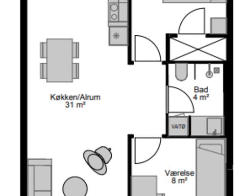 3 værelses lejlighed i Aalborg
