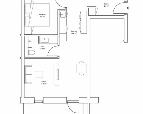 2 værelses lejlighed i Risskov