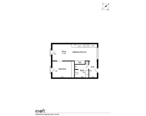 2 værelses flot lejlighed på 66 m² beliggende i flot nyere renoveret ejendom.