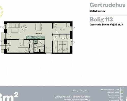 4 værelses lejlighed i København S