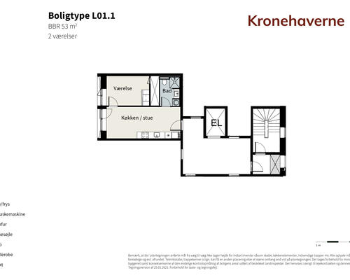 2 værelses lejlighed i København S