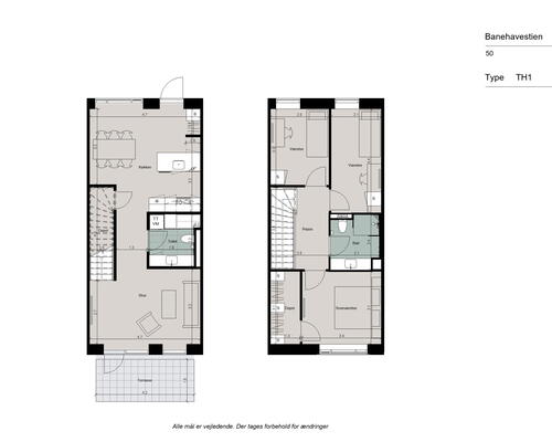 Rækkehus med optimal pladsudnyttelse, god sydvendt terrasse, tre værelser og hele to toiletter – Perfekt til familien og hverdagens behov - Ingen bindingsperiode!