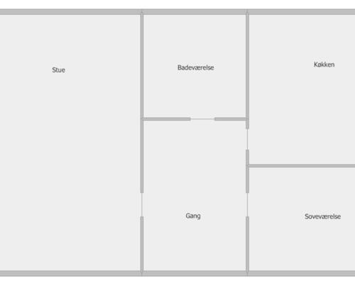 Lys 2-værelses lejlighed med altan