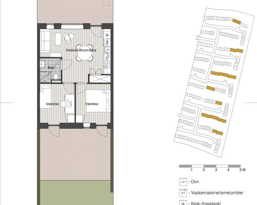 Delevenlig 3-værelses med terrasse og tæt på Aarhus C