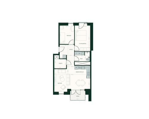 3 værelses lejlighed på Cikoriegade i Hedehusene udlejes