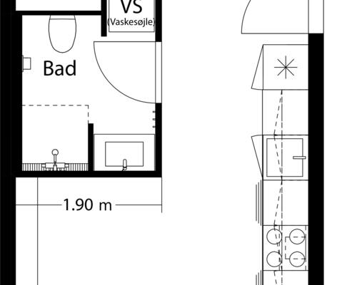 2 værelses lejlighed i Skovlunde