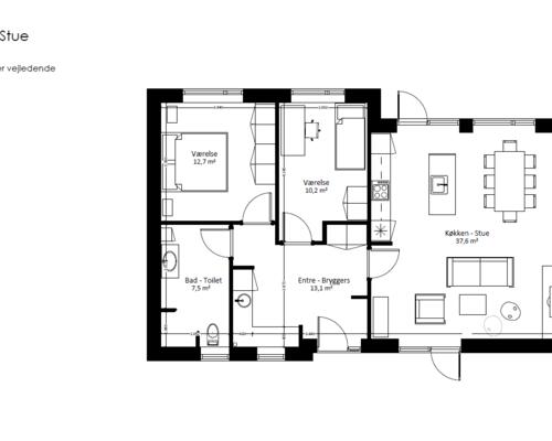 3 værelses lejlighed i Ans By