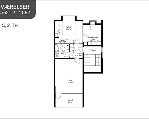 2 værelses lejlighed i Løgstør