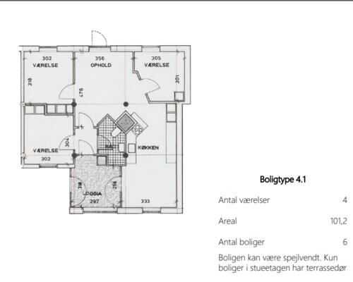 Stor og rummelig 4-værelses lejlighed i grønne omgivelser