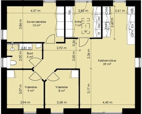 4 værelses lejlighed i Ringe