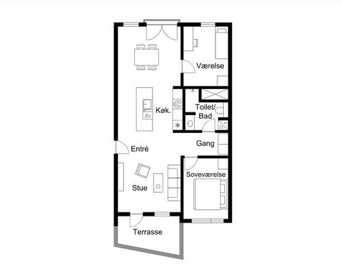 3 værelses lejlighed i København Ø