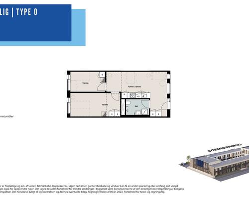 3 værelses lejlighed i Søborg