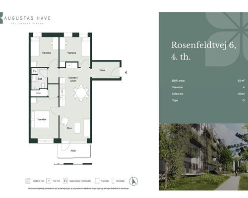 4 værelses lejlighed i Vallensbæk Strand