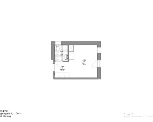 1 værelses lejlighed i Herning