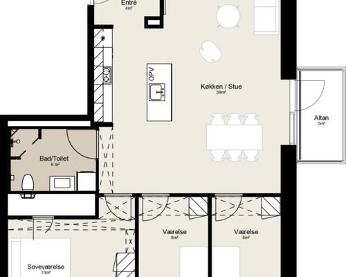 4 værelses lejlighed i Kolding