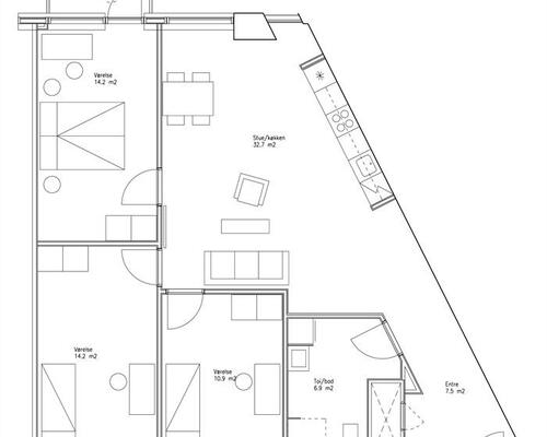 4 værelses lejlighed i Århus C