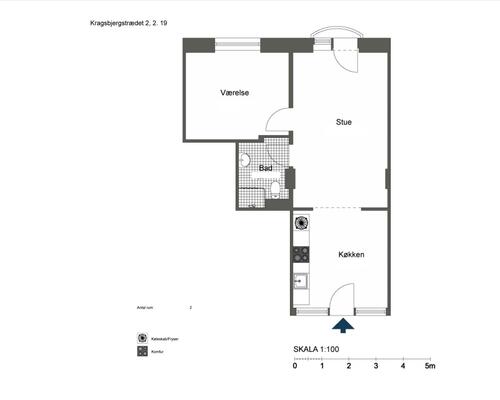 2 værelses lejlighed i Odense C