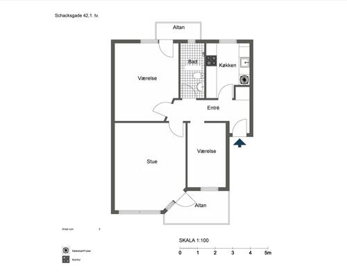 3 værelses lejlighed i Odense C