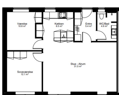 3 værelses hus i Viborg