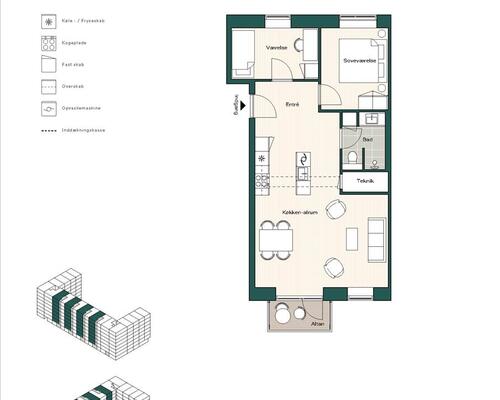 3 værelses lejlighed i København S