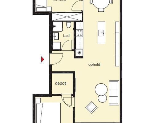 3 værelses lejlighed i København SV