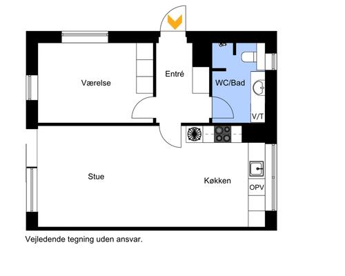 Lækker 2-vær. lejlighed i stueplan med egen terrasse i nyopført ejendom i Hasselager.