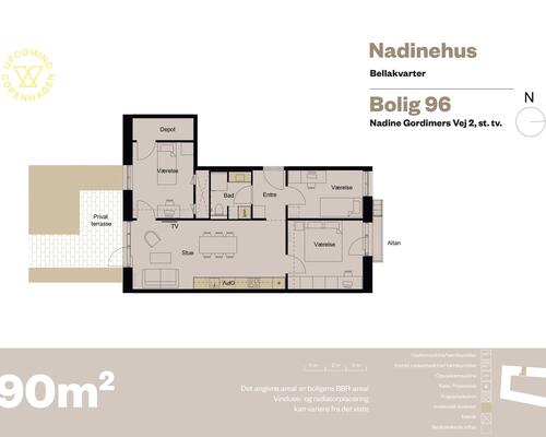 4 værelses lejlighed i København S