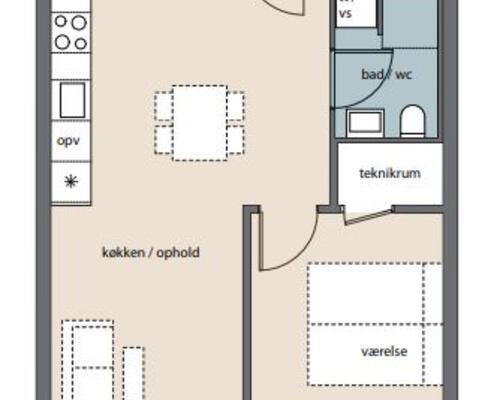 2 værelses lejlighed i Aalborg