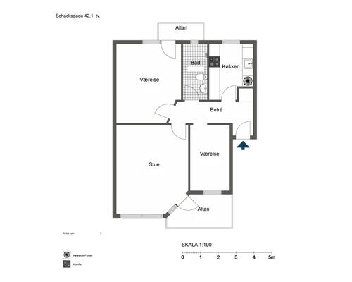 Delevenlig 3 værelses